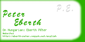 peter eberth business card